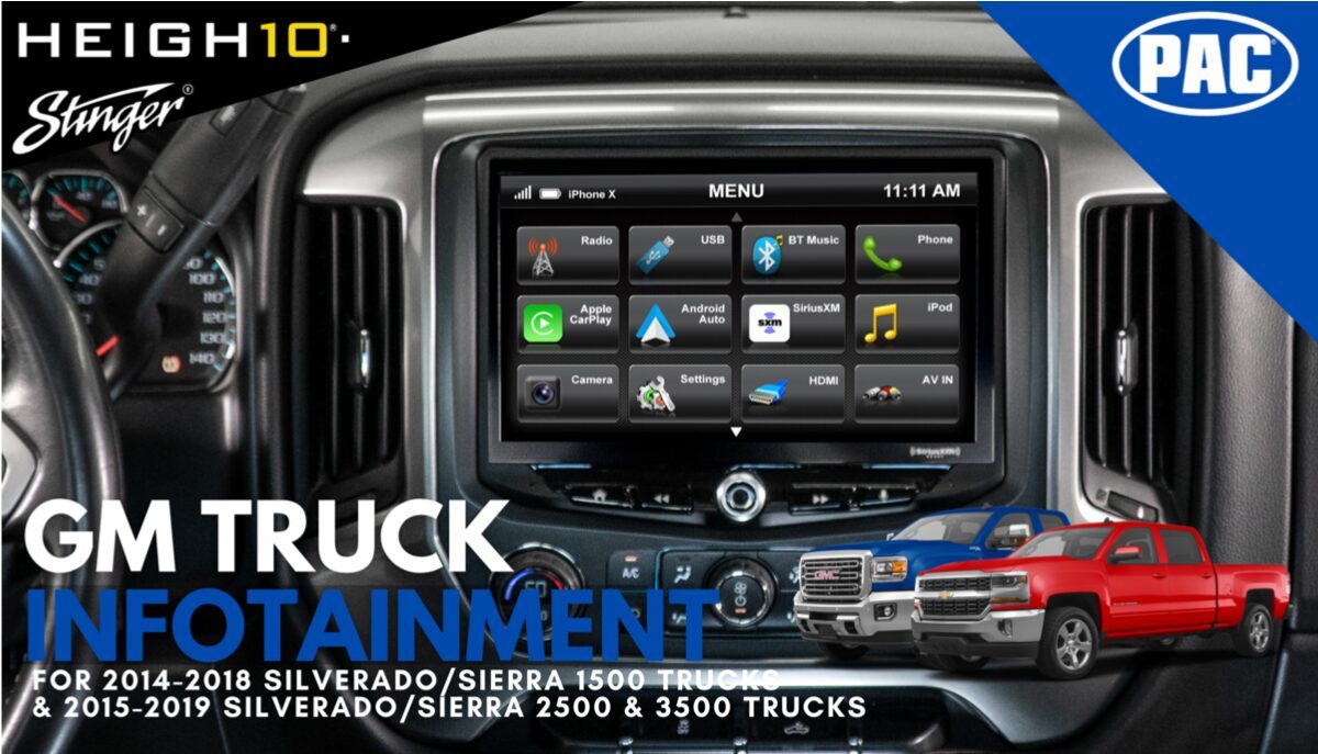 Stinger HEIGH10 kit SR-GM14H in a Silverado or Sierra dash.