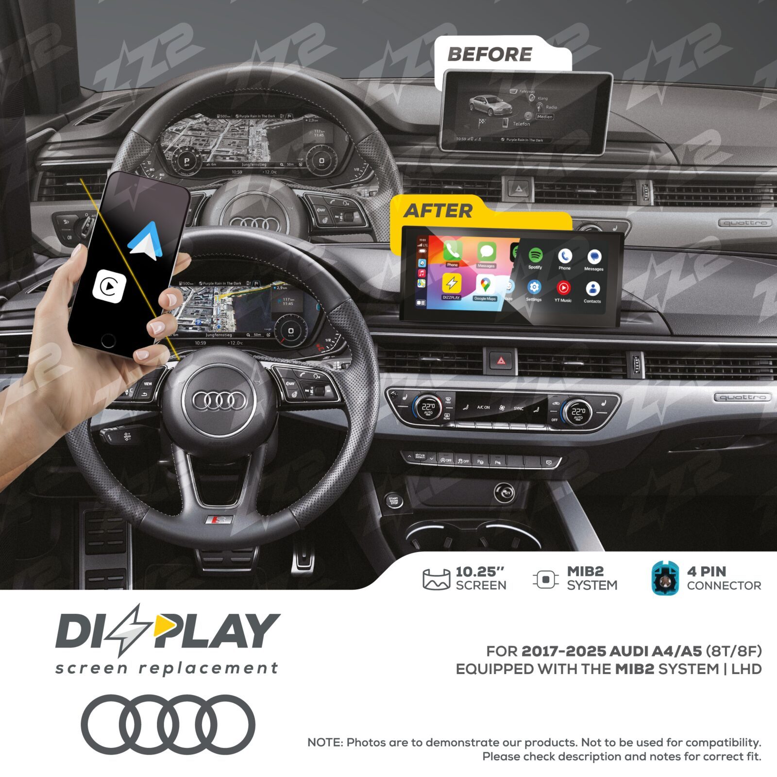 ZZ-2 DIZZPLAY Audi A4 / A5 B9 2017-2025 MIB2