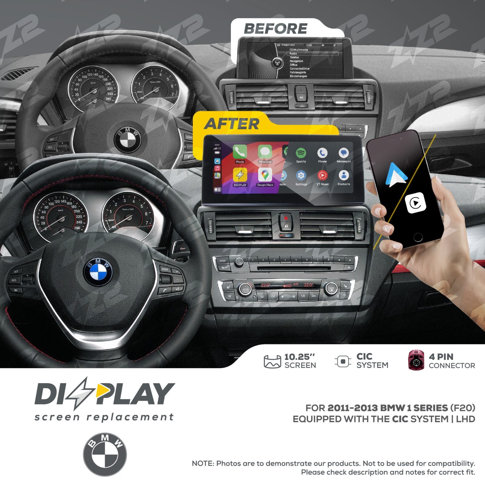 ZZ-2 DIZZPLAY BMW 1 Series F20 2011-2013 CIC