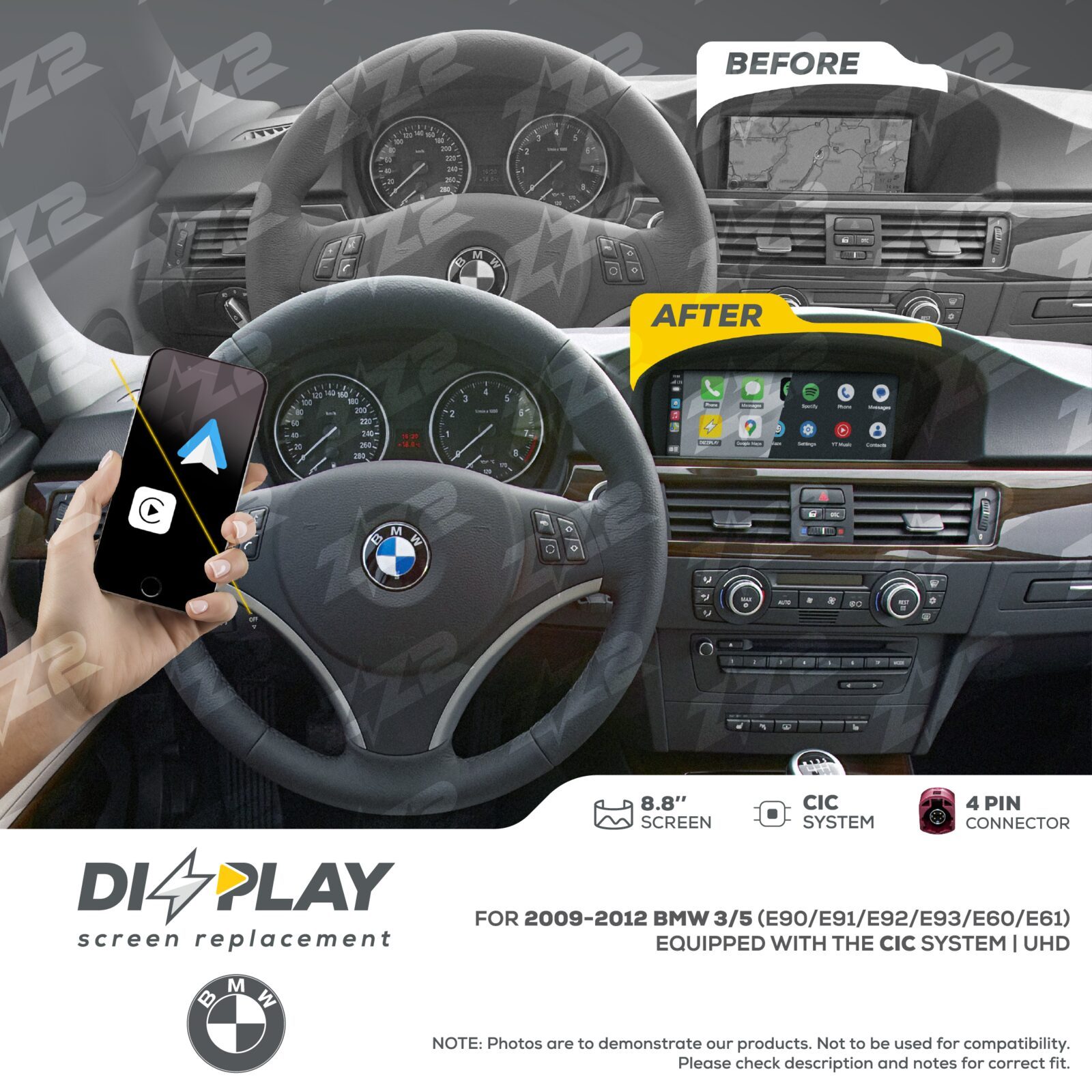 ZZ-2 DIZZPLAY BMW 3 / 5 Series E90 / E91 / E92 / E93 / E60 / E61 2009-2012