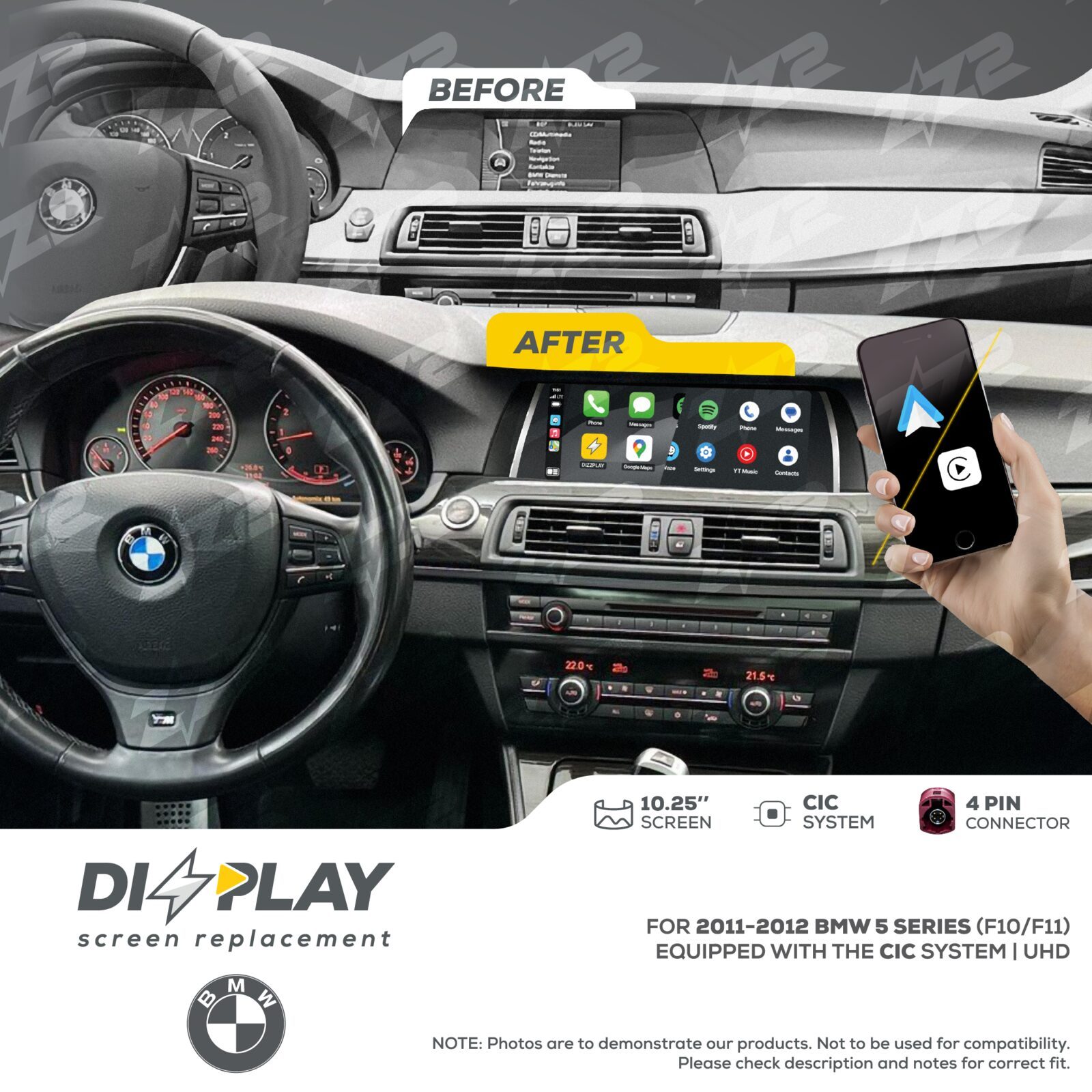 ZZ-2 DIZZPLAY BMW 5 Series F10 / F11 2011-2012 CIC