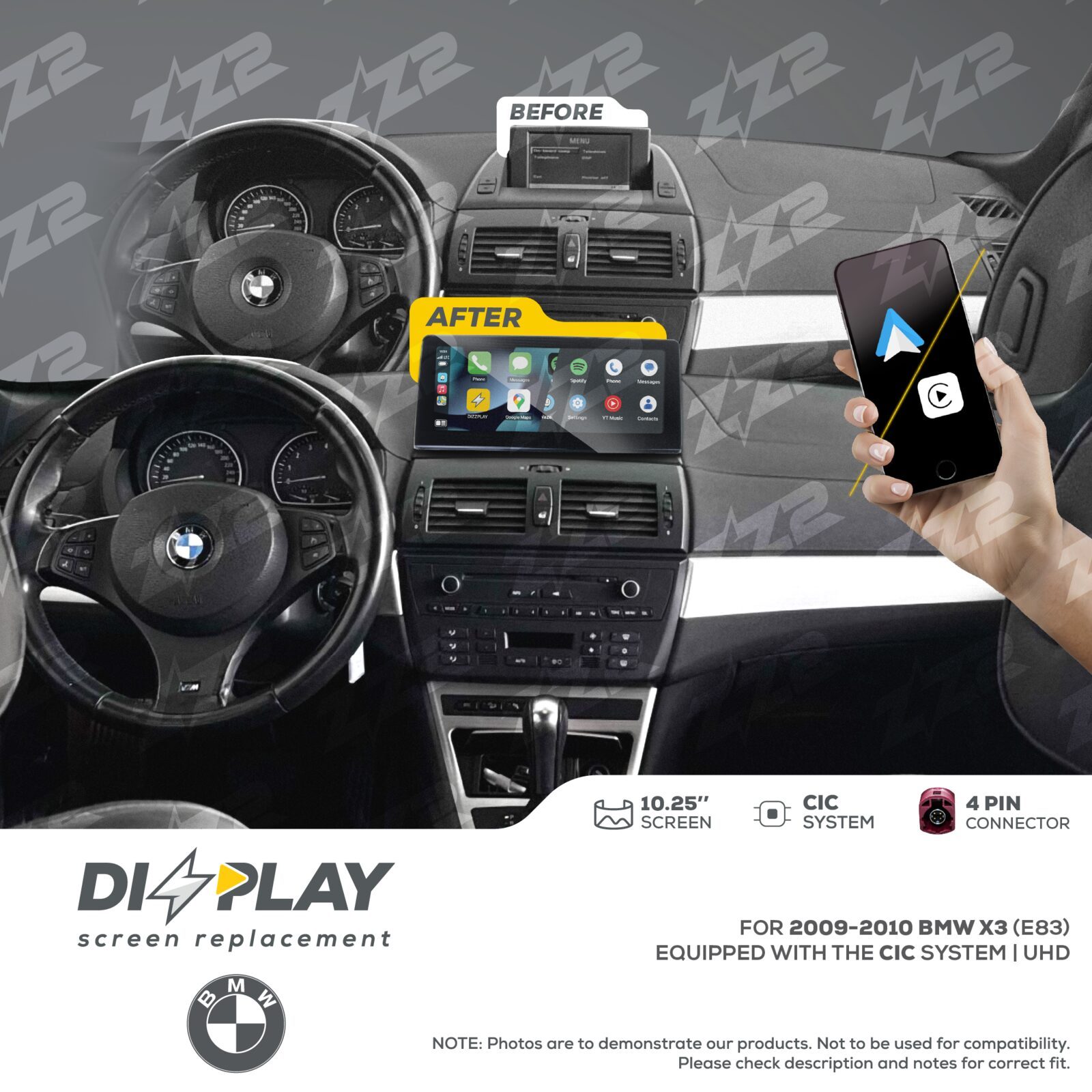 ZZ-2 DIZZPLAY BMW X3 E83 2009-2010 CIC