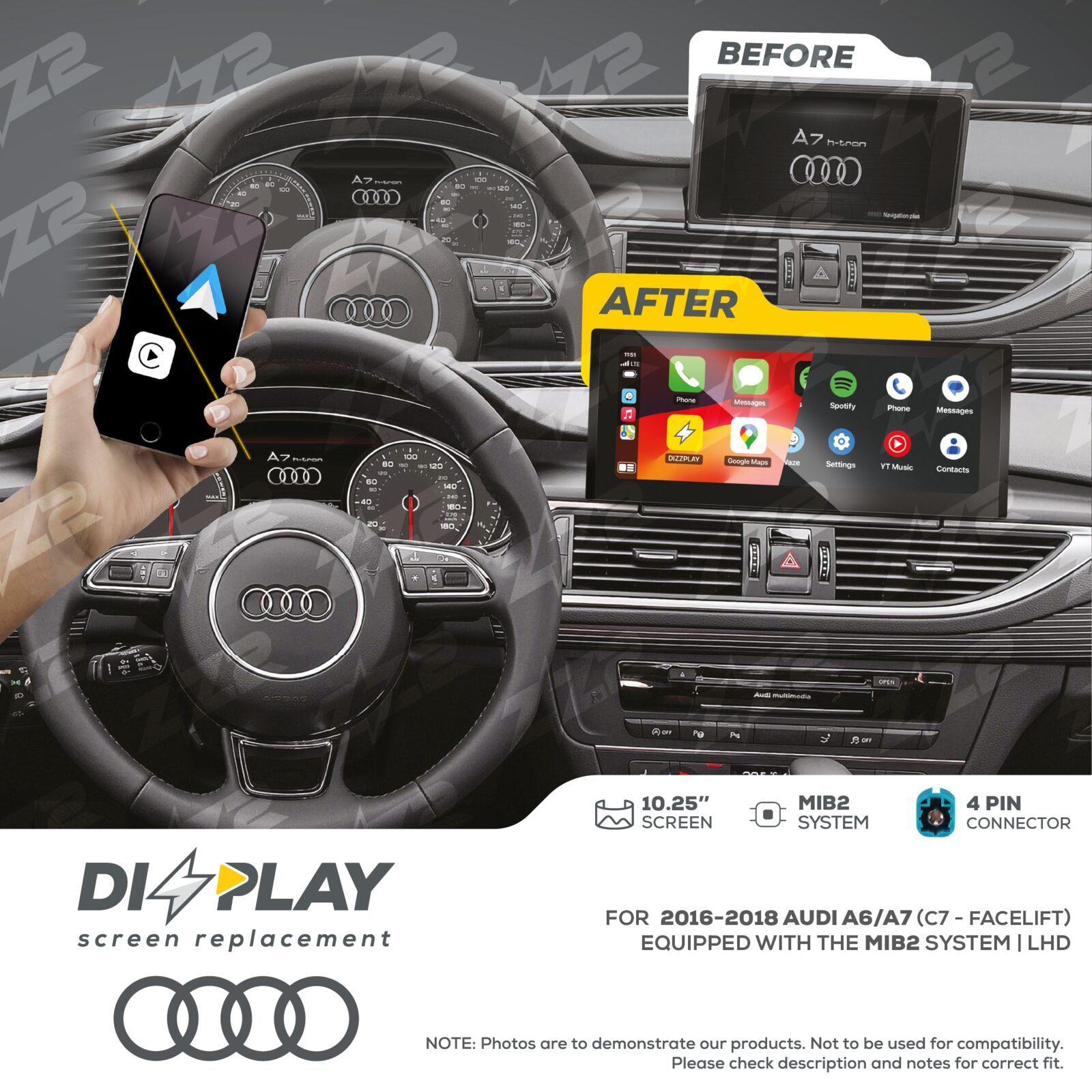 ZZ-2 DIZZPLAY Audi A6 / A7 C7 facelift 2015-2018 MIB2