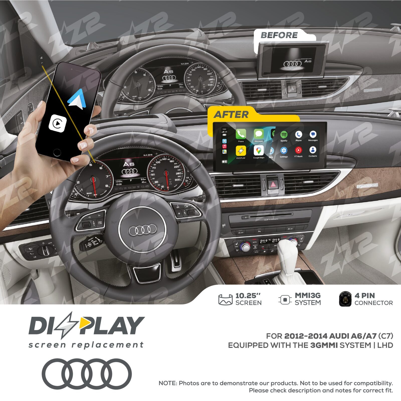 ZZ-2 DIZZPLAY Audi A6 / A7 C7 2012-2014 3G MMI