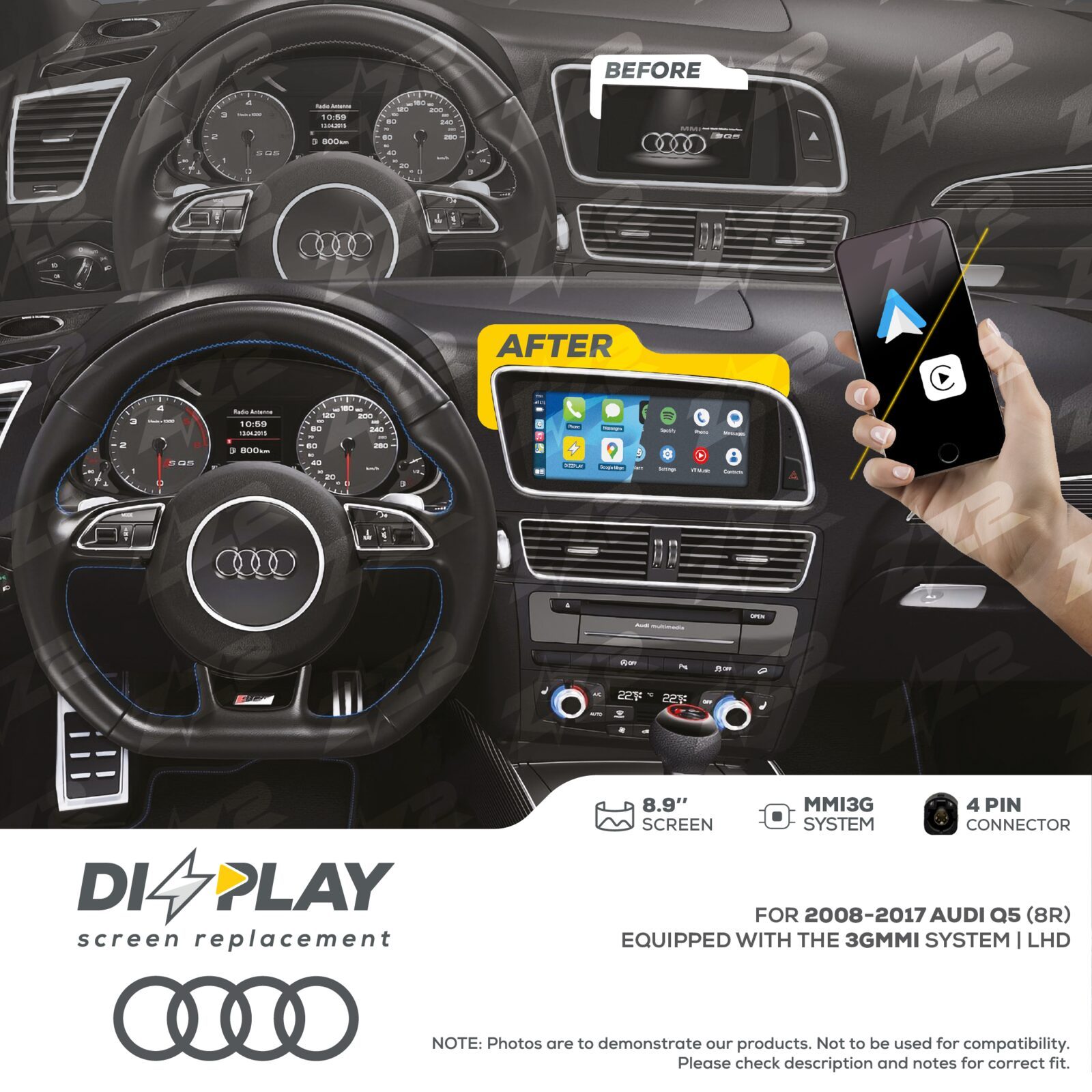 ZZ-2 DIZZPLAY Audi Q5 8R 2008-2017 3G MMI