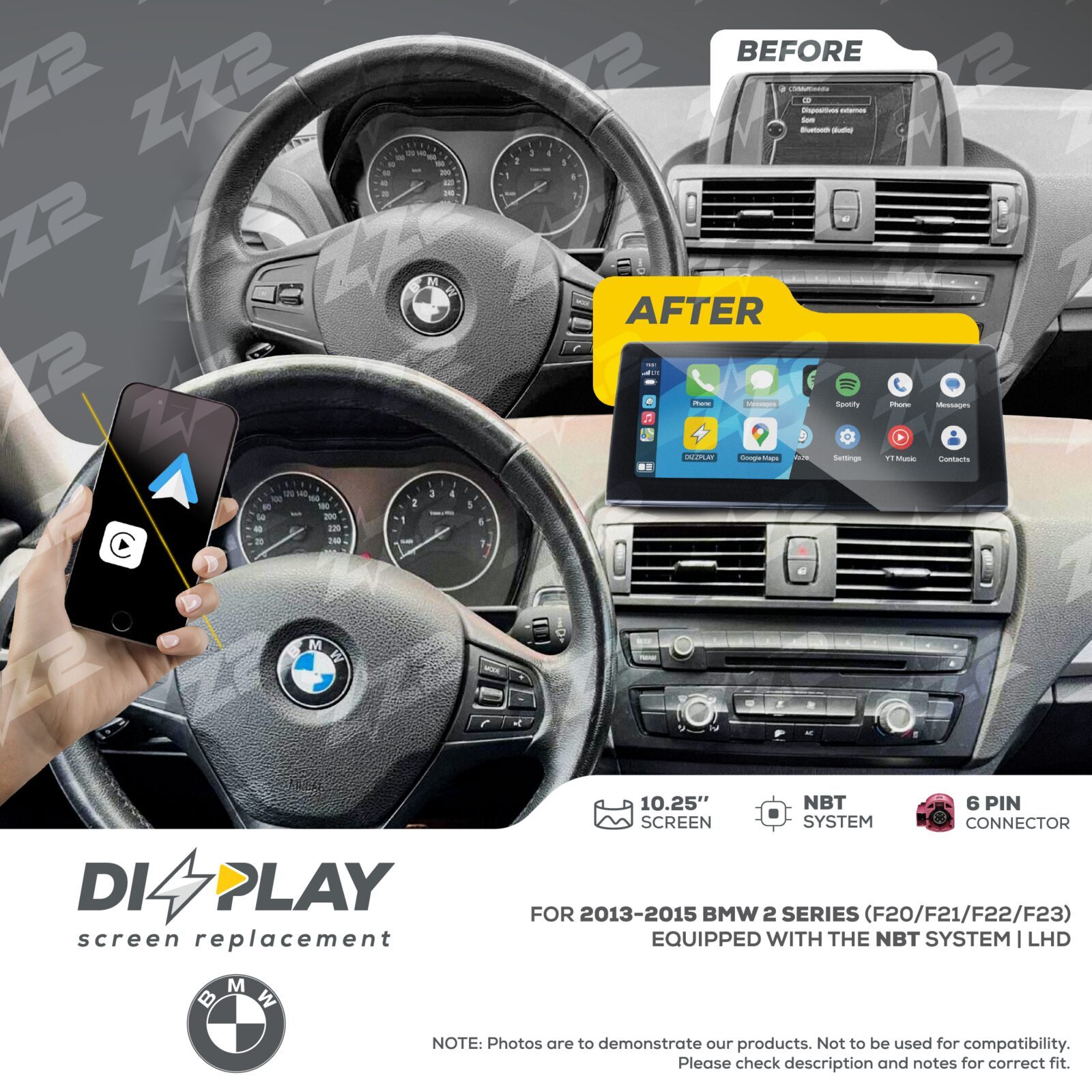 ZZ-2 DIZZPLAY BMW 1 / 2 Series F20 / F21 2012-2017 NBT