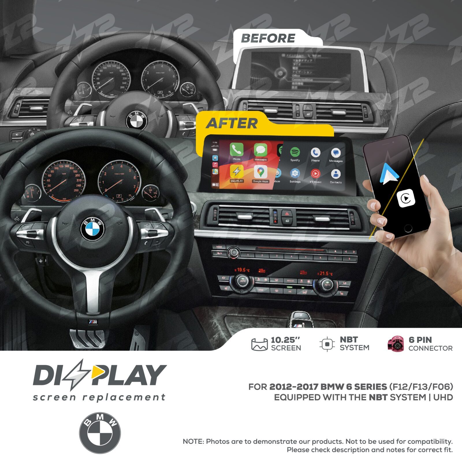 ZZ-2 DIZZPLAY BMW 6 Series F12 / F13 / F06 2012-2017 NBT