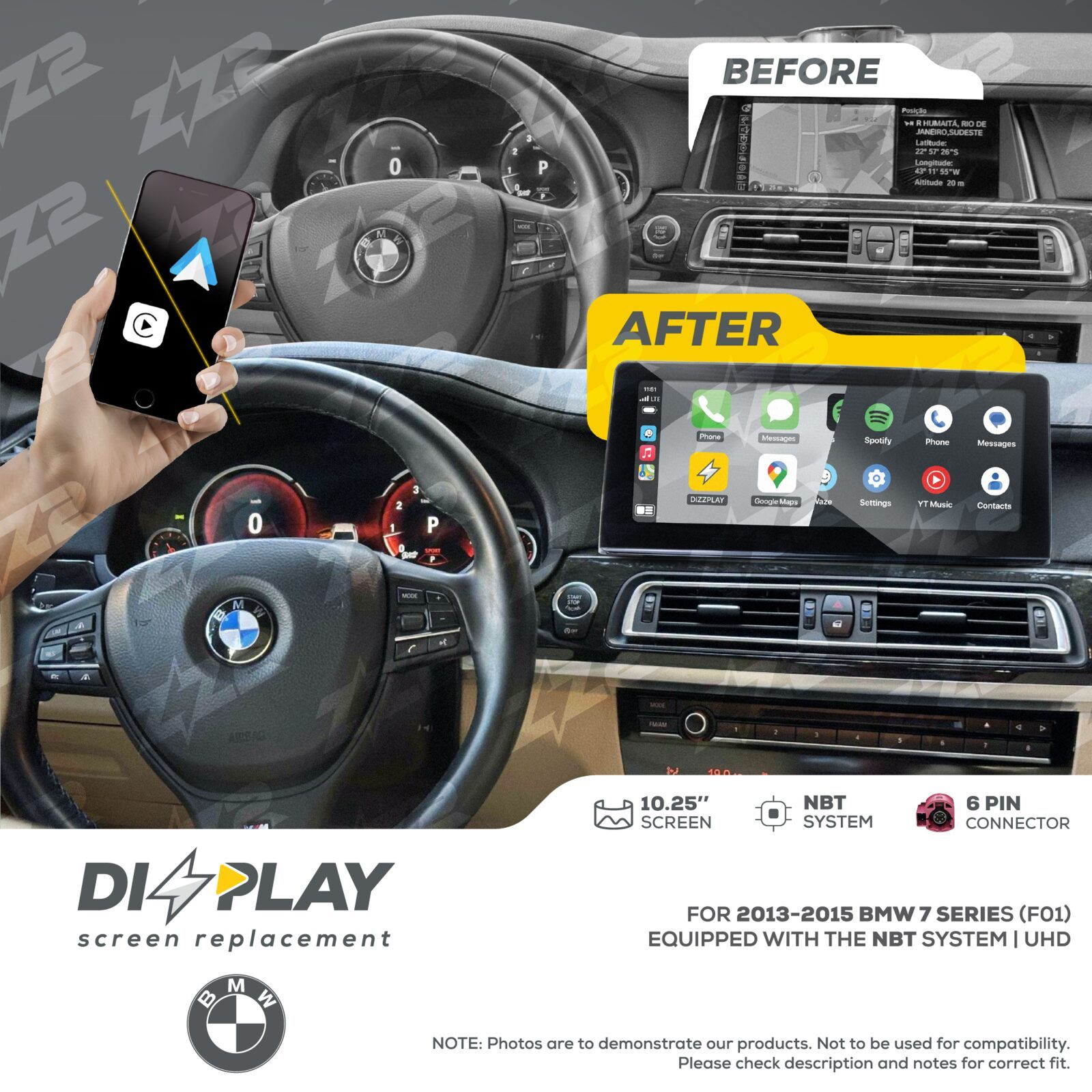 ZZ-2 DIZZPLAY BMW 7 Series F01 2013-2015 NBT