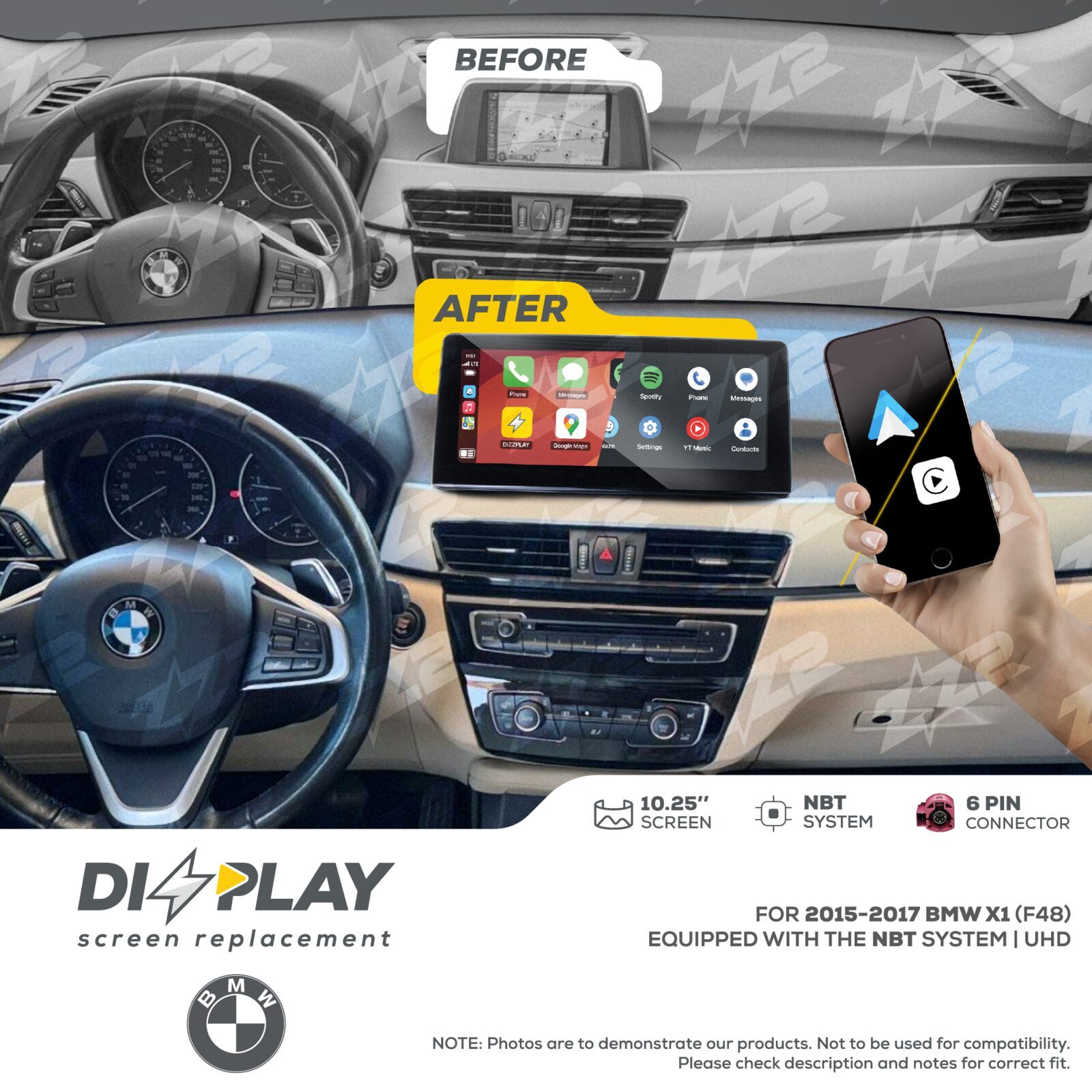 ZZ-2 DIZZPLAY BMW X1 F48 2015-2017 NBT