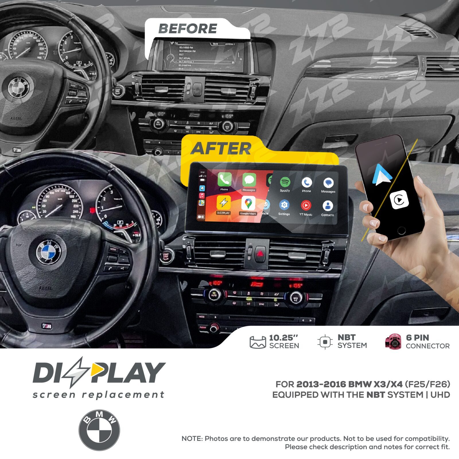 ZZ-2 DIZZPLAY BMW X3 / X4 F25 / F26 2013-2016 NBT