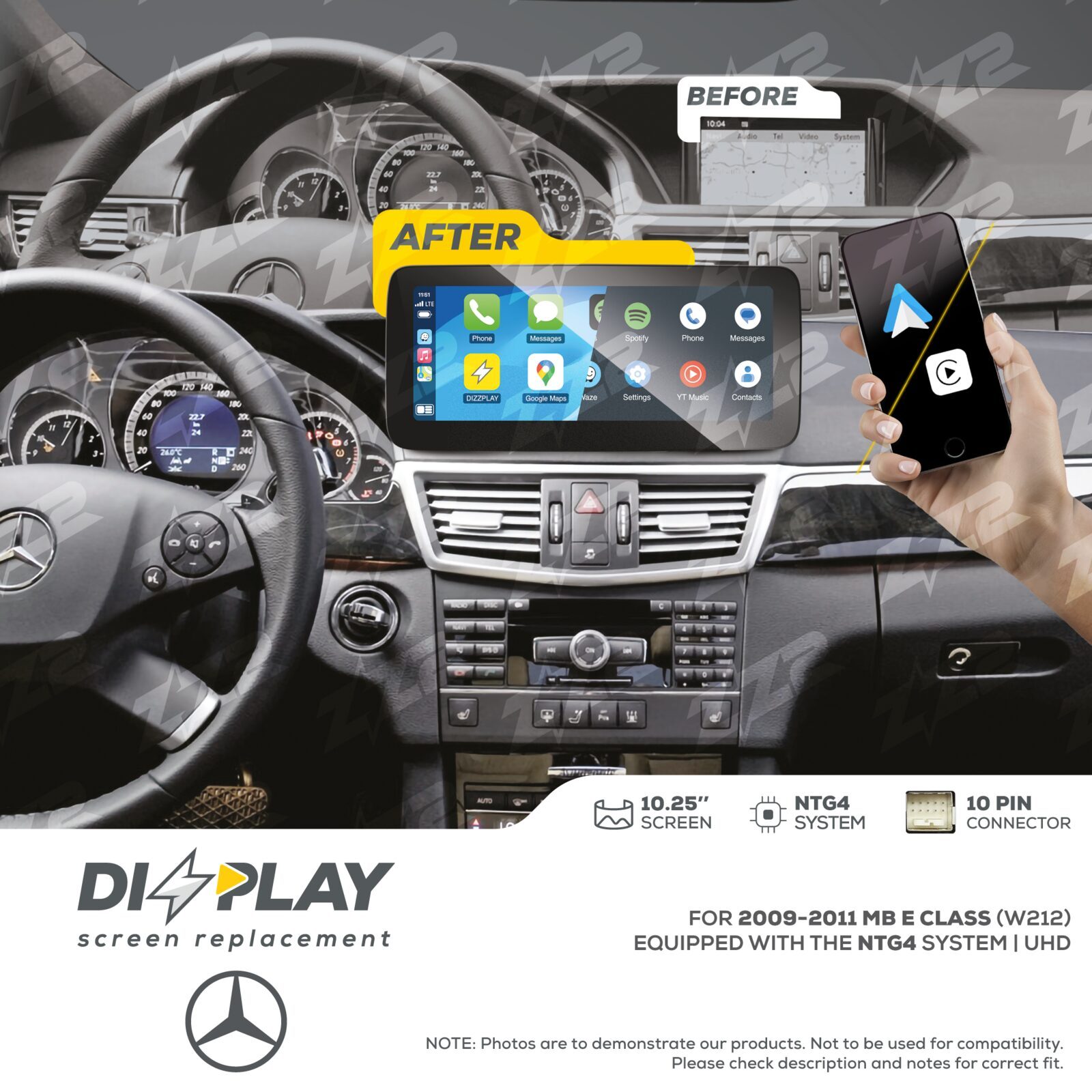 ZZ-2 DIZZPLAY Mercedes-Benz E-Class W212 2009-2011 NTG4