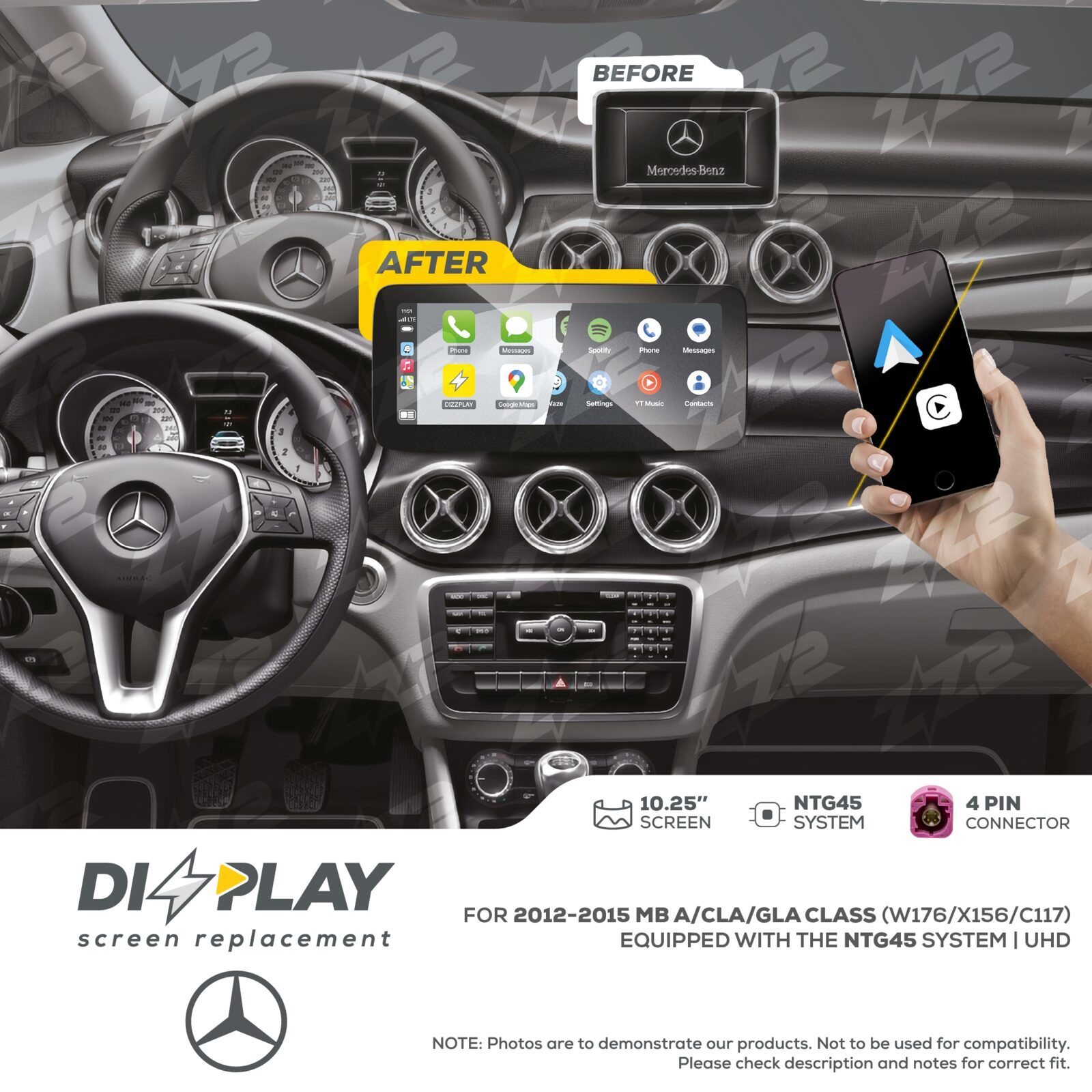 ZZ-2 DIZZPLAY Mercedes-Benz A / CLA / GLA 2012-2015