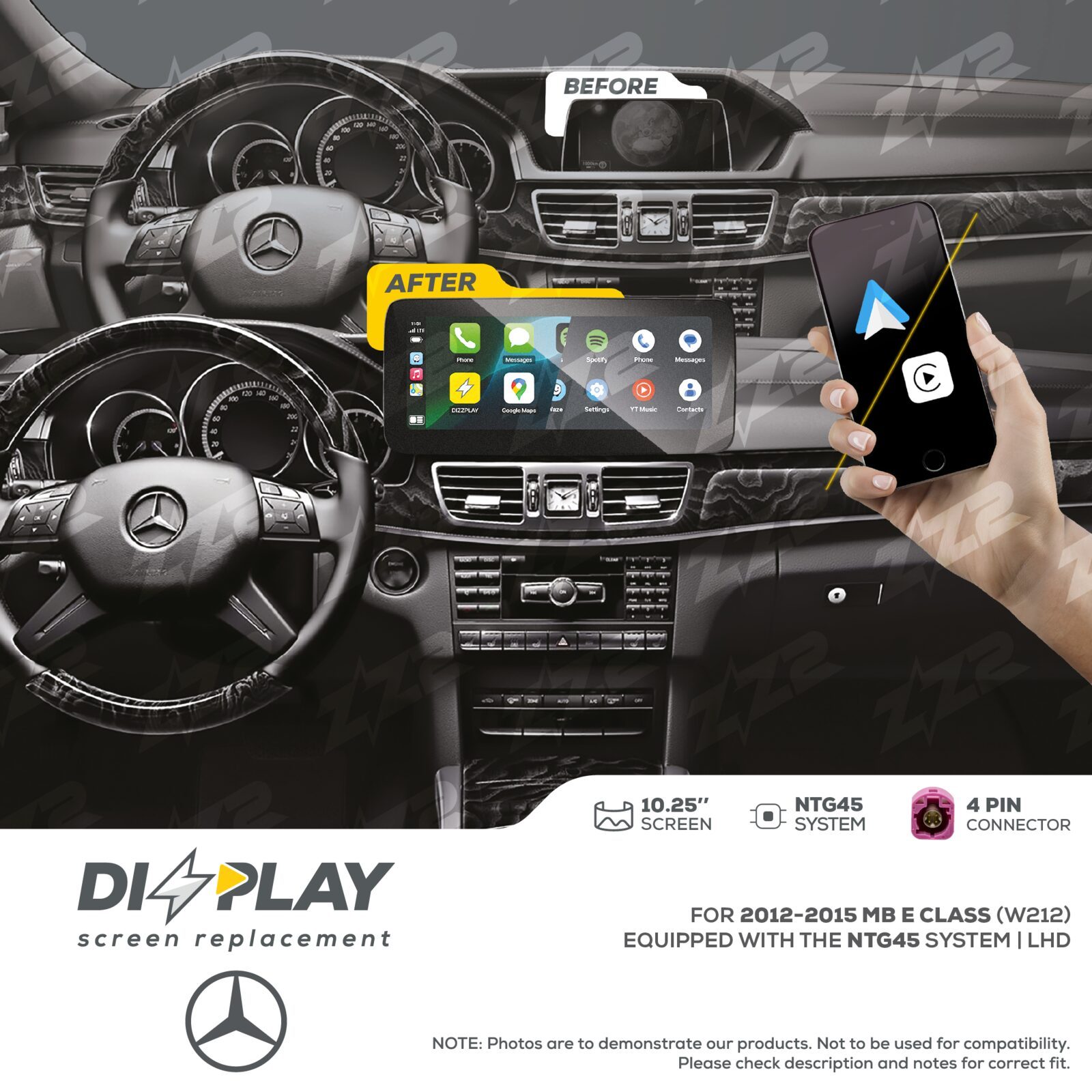 ZZ-2 DIZZPLAY Mercedes-Benz E-Class W212 2012-2015 NTG45