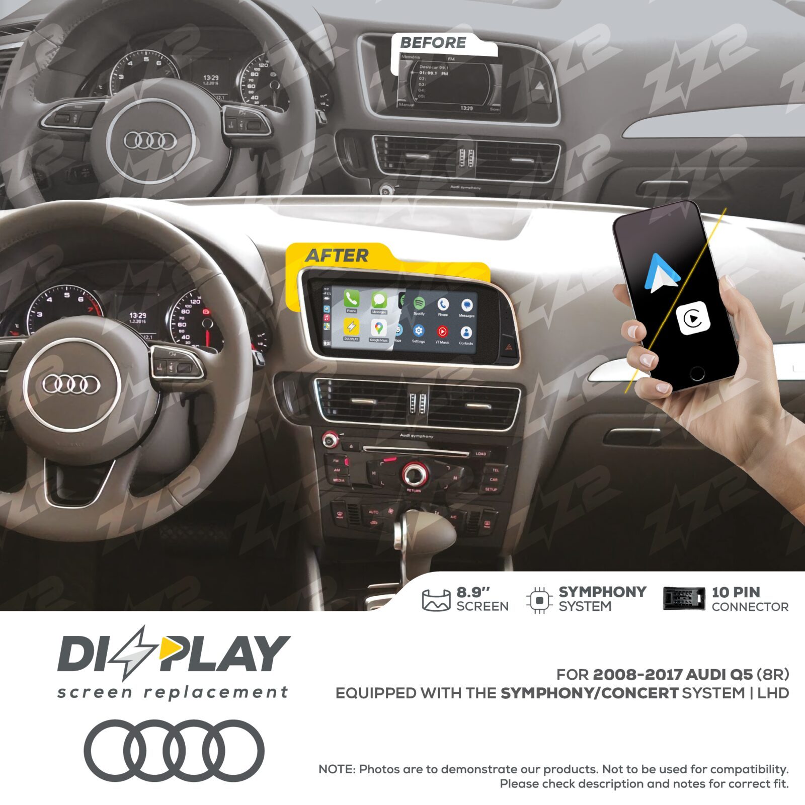 ZZ-2 DIZZPLAY Audi Q5 8R 2008-2017 Symphony Concert